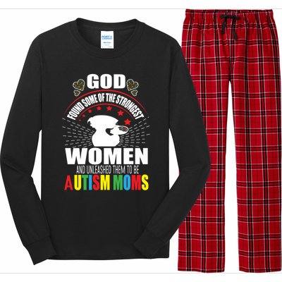 Autism Mom Awareness Support Love Autism Mama Aspergers Gift Long Sleeve Pajama Set