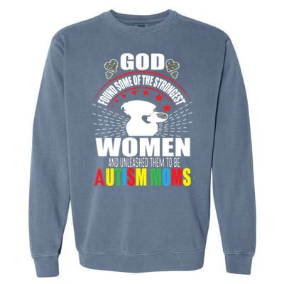 Autism Mom Awareness Support Love Autism Mama Aspergers Gift Garment-Dyed Sweatshirt