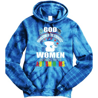 Autism Mom Awareness Support Love Autism Mama Aspergers Gift Tie Dye Hoodie