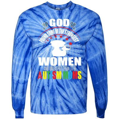 Autism Mom Awareness Support Love Autism Mama Aspergers Gift Tie-Dye Long Sleeve Shirt