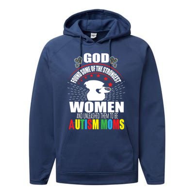 Autism Mom Awareness Support Love Autism Mama Aspergers Gift Performance Fleece Hoodie