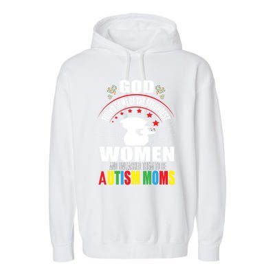 Autism Mom Awareness Support Love Autism Mama Aspergers Gift Garment-Dyed Fleece Hoodie