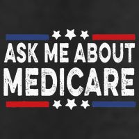 Ask Me About Medicare Health Insurance Consultant 7 Panel Mesh Trucker Snapback Hat