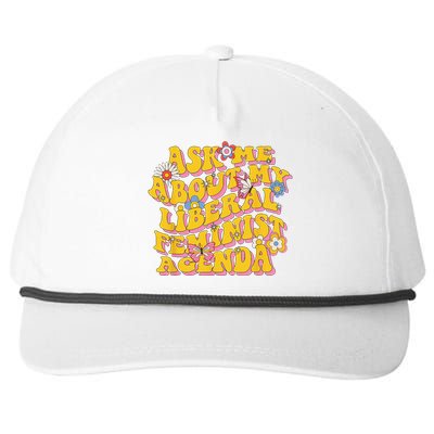 Ask Me About My Liberal Feminist Agenda Female Feminism Snapback Five-Panel Rope Hat