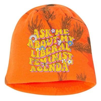 Ask Me About My Liberal Feminist Agenda Female Feminism Kati - Camo Knit Beanie