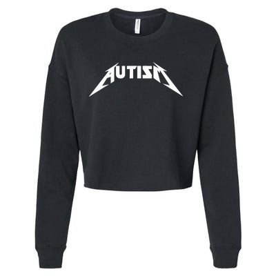 Autism Meme Cropped Pullover Crew