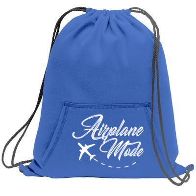 Airplane Mode Adventurer Traveler Wanderlust Gift Sweatshirt Cinch Pack Bag