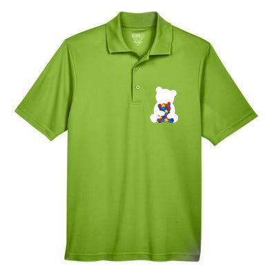 Autism Mom Autism Mama Bear Autism Autism Mother Great Gift Men's Origin Performance Pique Polo