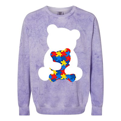 Autism Mom Autism Mama Bear Autism Autism Mother Great Gift Colorblast Crewneck Sweatshirt