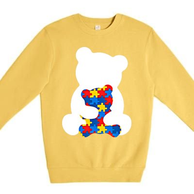 Autism Mom Autism Mama Bear Autism Autism Mother Great Gift Premium Crewneck Sweatshirt