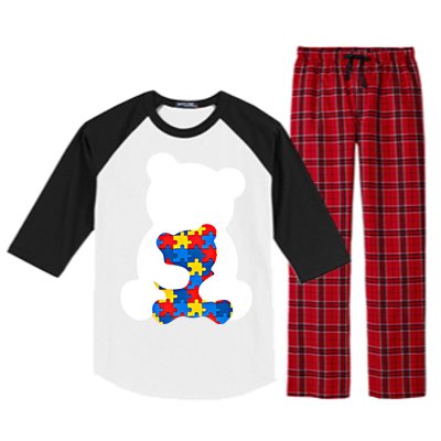 Autism Mom Autism Mama Bear Autism Autism Mother Great Gift Raglan Sleeve Pajama Set