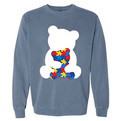 Autism Mom Autism Mama Bear Autism Autism Mother Great Gift Garment-Dyed Sweatshirt