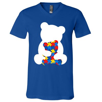 Autism Mom Autism Mama Bear Autism Autism Mother Great Gift V-Neck T-Shirt