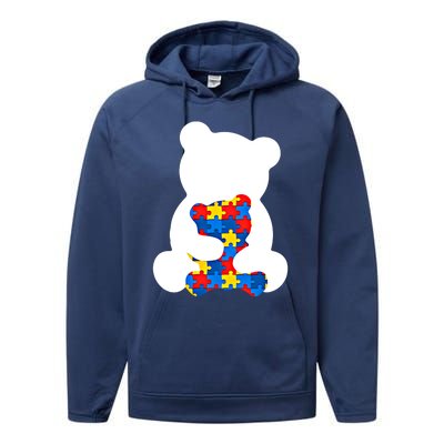 Autism Mom Autism Mama Bear Autism Autism Mother Great Gift Performance Fleece Hoodie