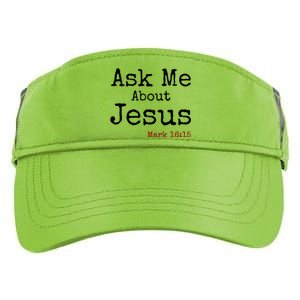 Ask Me About Jesus Adult Drive Performance Visor