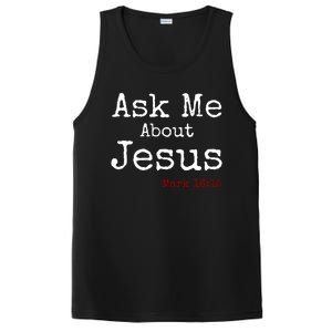 Ask Me About Jesus PosiCharge Competitor Tank