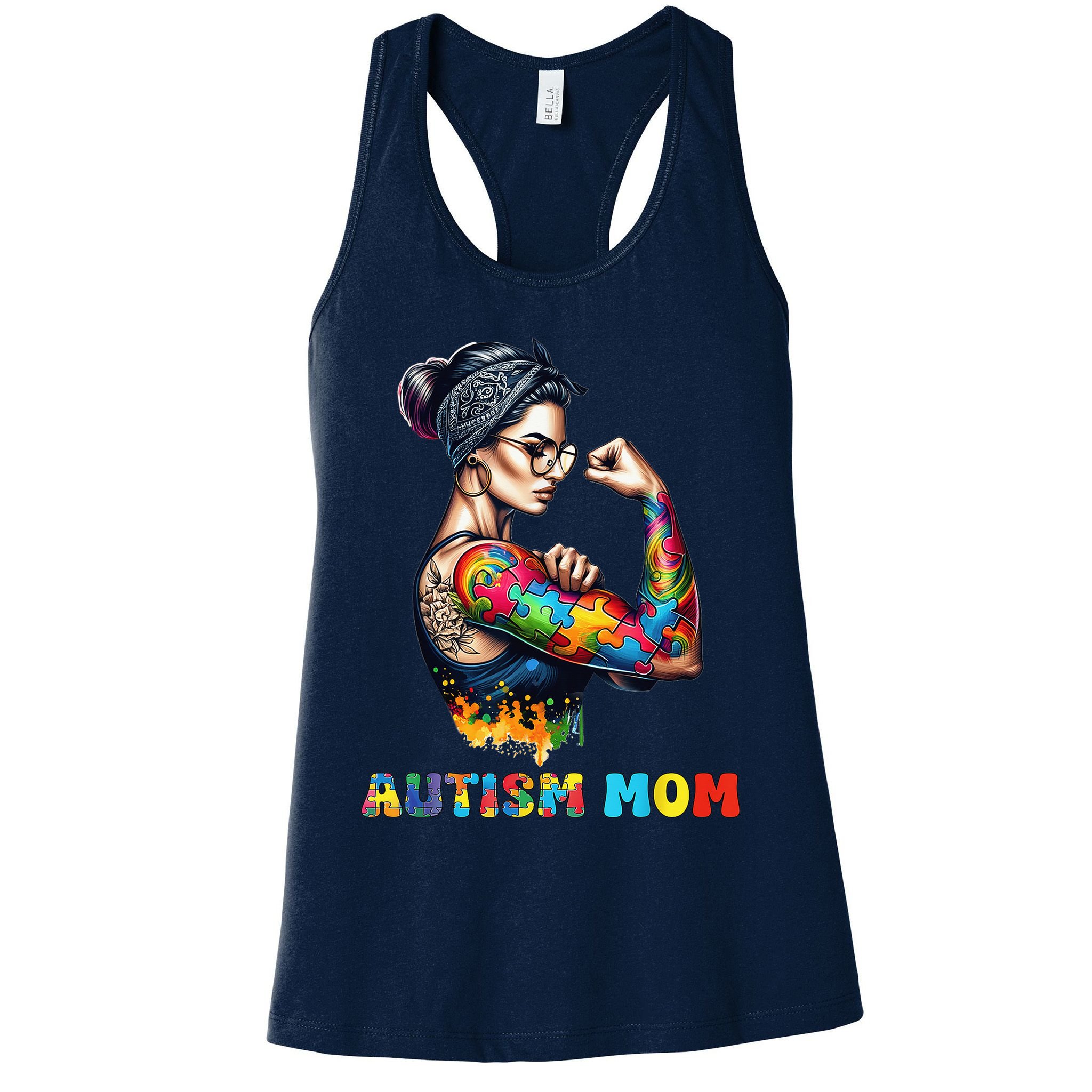 Autism Mom Autism Awareness Strong And Proud Autistic Womens Tank Top