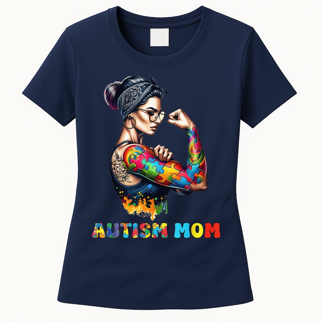 Autism Mom Autism Awareness Strong And Proud Autistic Womens T-Shirt