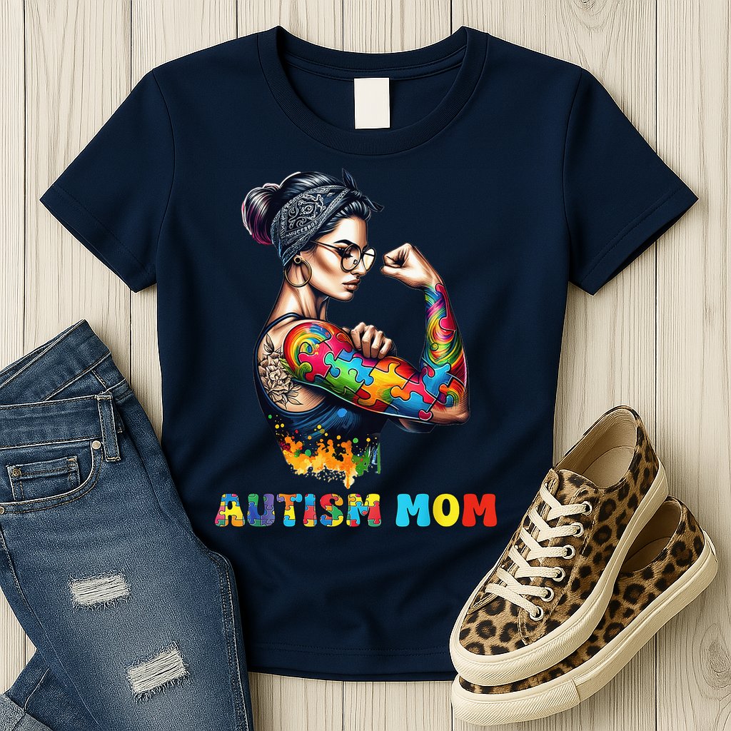 Autism Mom Autism Awareness Strong And Proud Autistic Womens T-Shirt