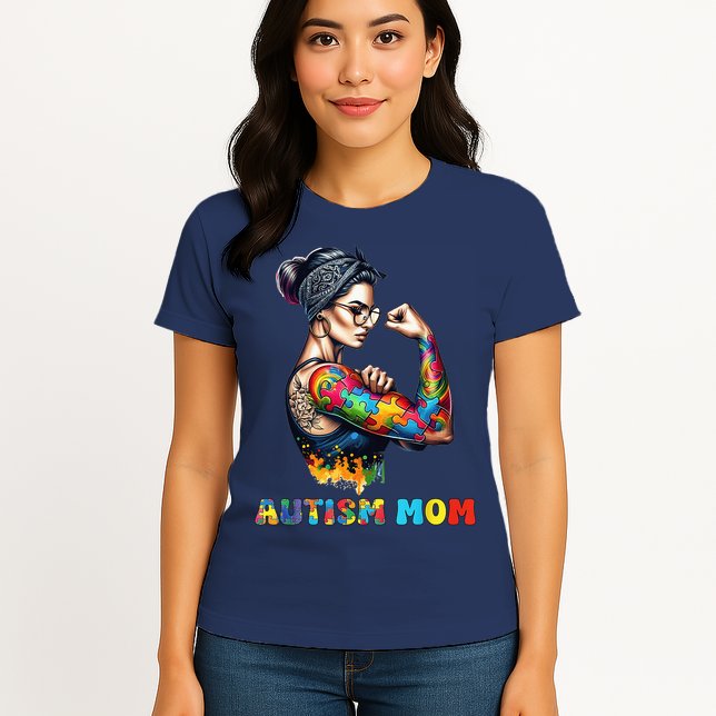 Autism Mom Autism Awareness Strong And Proud Autistic Womens T-Shirt
