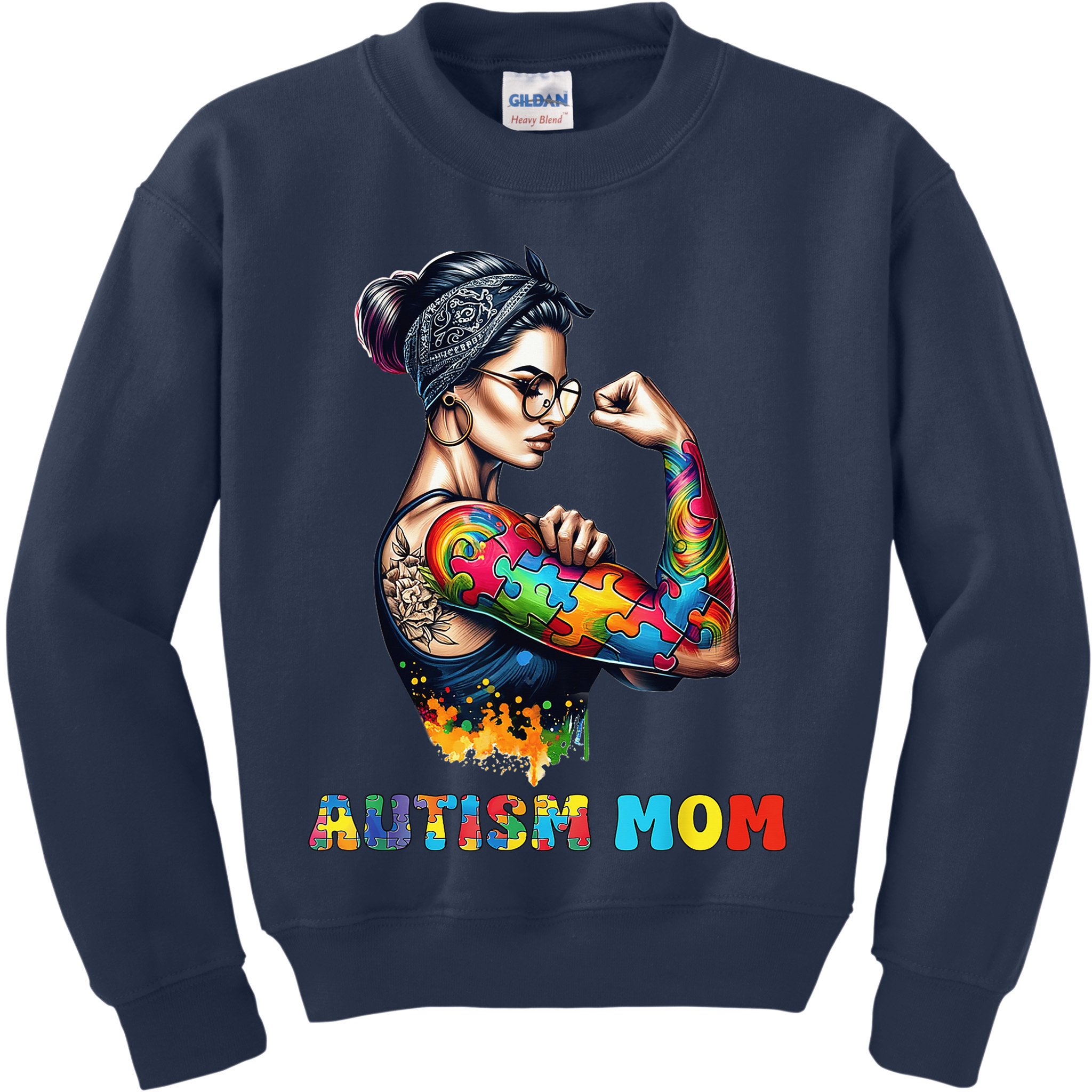Autism Mom Autism Awareness Strong And Proud Autistic Kids Sweatshirt