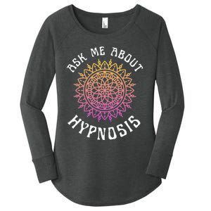 Ask Me About Hypnosis Orange New Age Hypnotist Women's Perfect Tri Tunic Long Sleeve Shirt