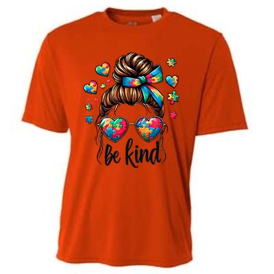 Autism Mom Awareness Be Kind Gift Cooling Performance Crew T-Shirt