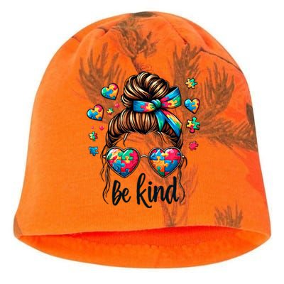 Autism Mom Awareness Be Kind Gift Kati - Camo Knit Beanie