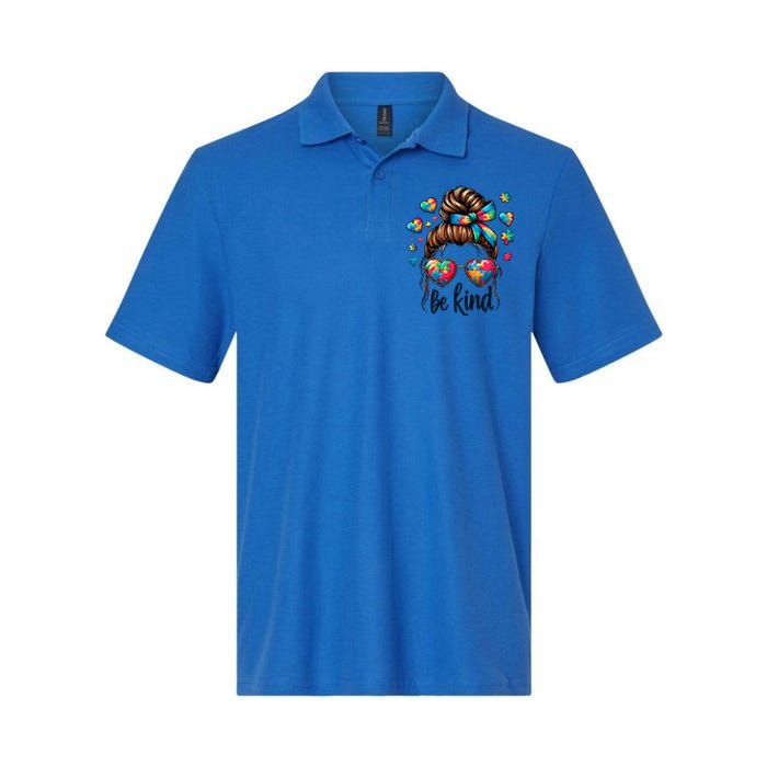 Autism Mom Awareness Be Kind Gift Softstyle Adult Sport Polo