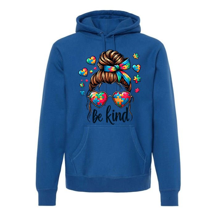 Autism Mom Awareness Be Kind Gift Premium Hoodie