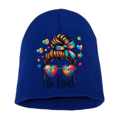 Autism Mom Awareness Be Kind Gift Short Acrylic Beanie