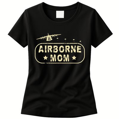 Airborne Mom Womens T-Shirt