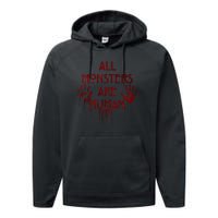 All Monsters Are Human Performance Fleece Hoodie