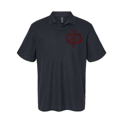 All Monsters Are Human Softstyle Adult Sport Polo