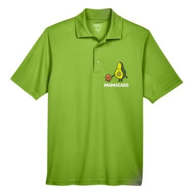 Avocado Mama Avocado Mom Funny Avocado Mamacado Gift Men's Origin Performance Piqué Polo