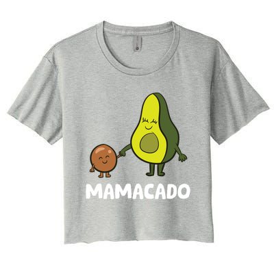 Avocado Mama Avocado Mom Funny Avocado Mamacado Gift Women's Crop Top Tee