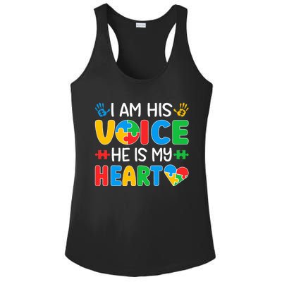 Autistic Mom Autistic Dad Autism Awareness Month Ladies PosiCharge Competitor Racerback Tank