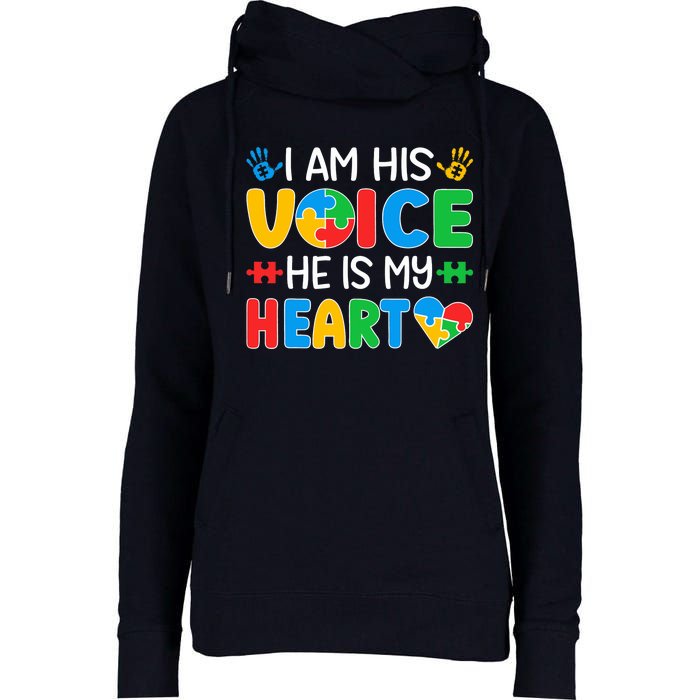 Autistic Mom Autistic Dad Autism Awareness Month Womens Funnel Neck Pullover Hood