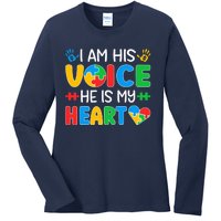 Autistic Mom Autistic Dad Autism Awareness Month Ladies Long Sleeve Shirt