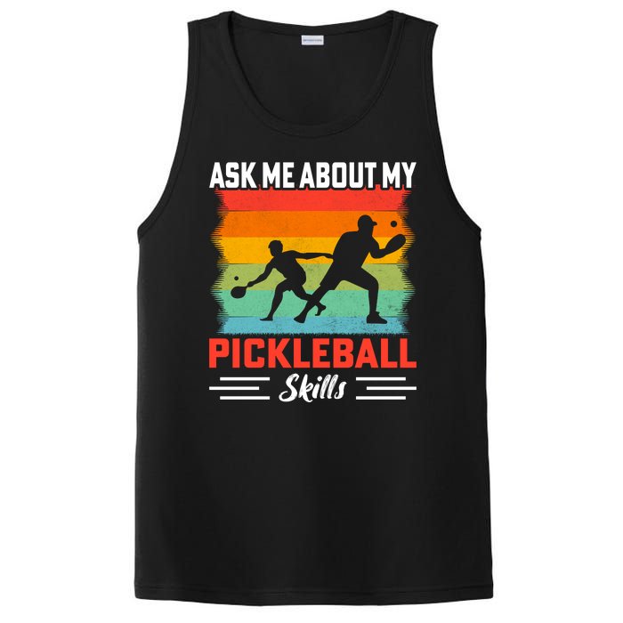 Ask Me About My Pickleball Skills Funny Pickleball PosiCharge Competitor Tank