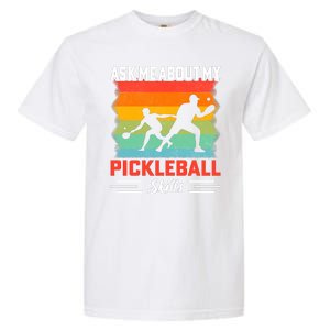 Ask Me About My Pickleball Skills Funny Pickleball Garment-Dyed Heavyweight T-Shirt