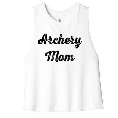 Archery Mom Archery Sport Lovers Gift Mom Mothers Day Cool Gift Women's Racerback Cropped Tank