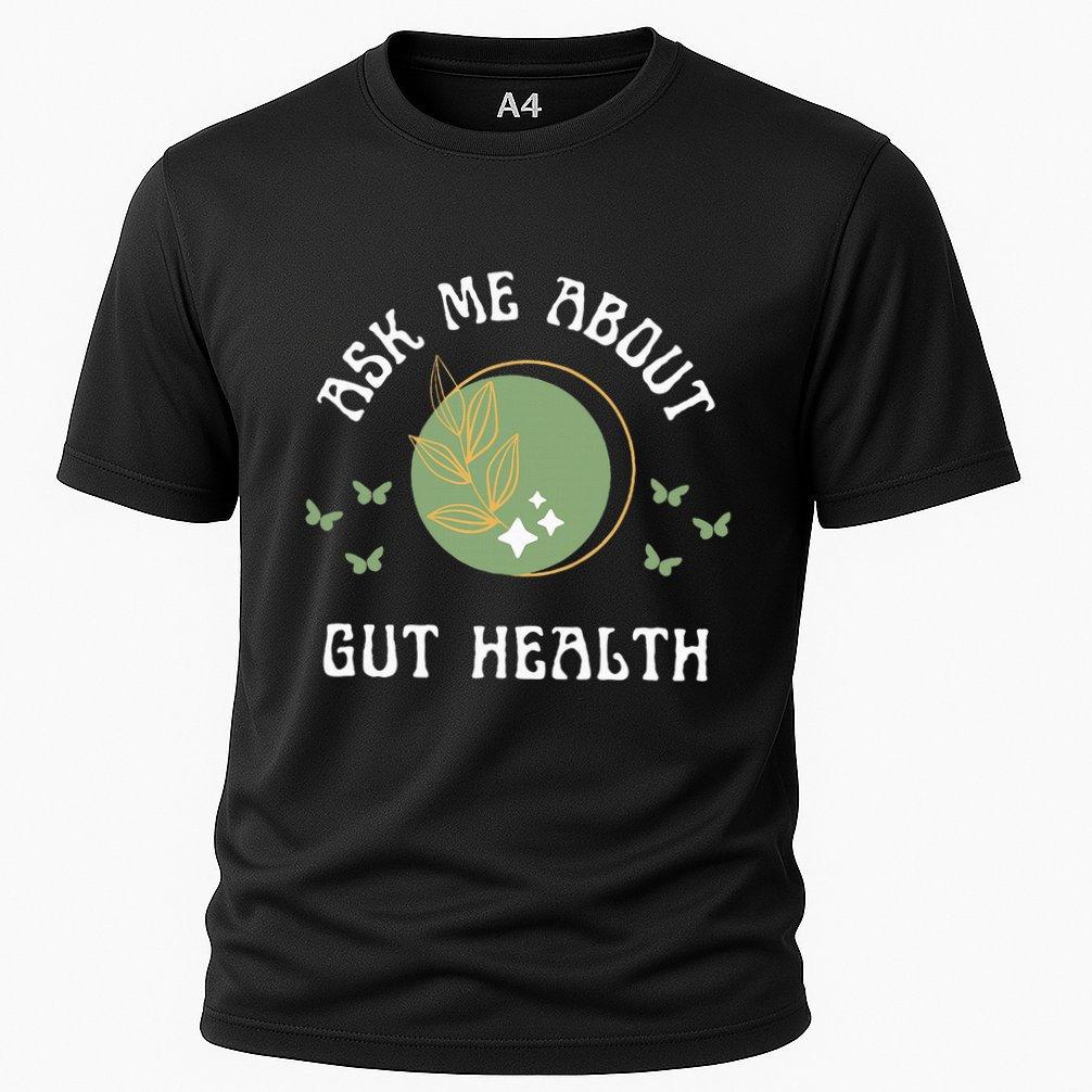 Ask Me About Gut Health New Age Wellness And Healing Cooling Performance Crew T-Shirt