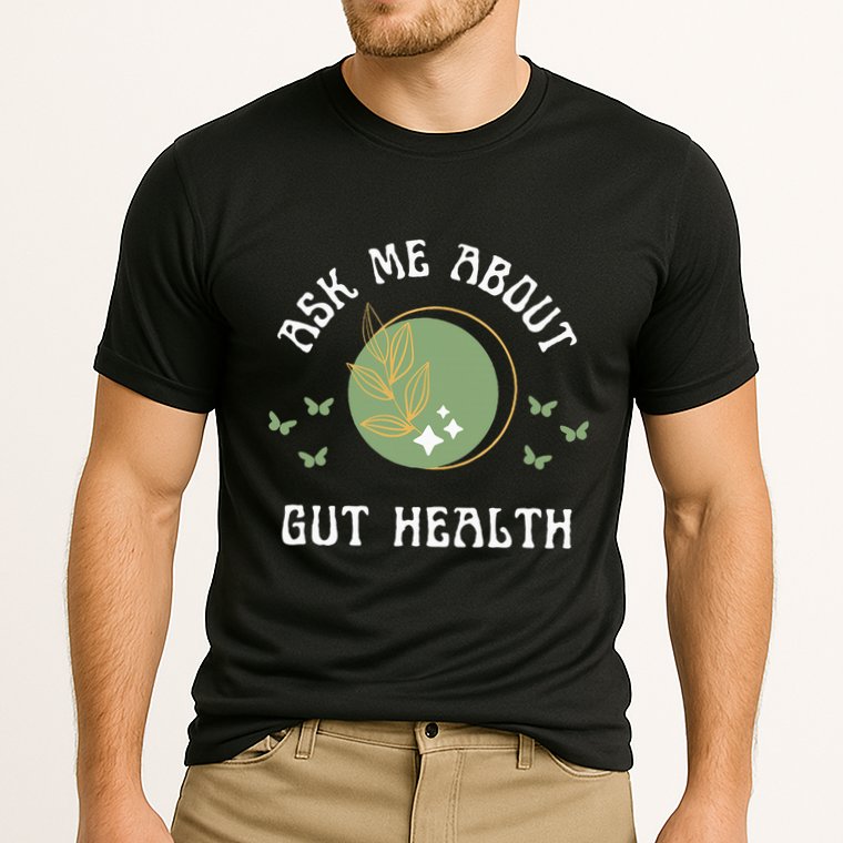 Ask Me About Gut Health New Age Wellness And Healing Cooling Performance Crew T-Shirt