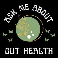 Ask Me About Gut Health New Age Wellness And Healing Drawstring Bag