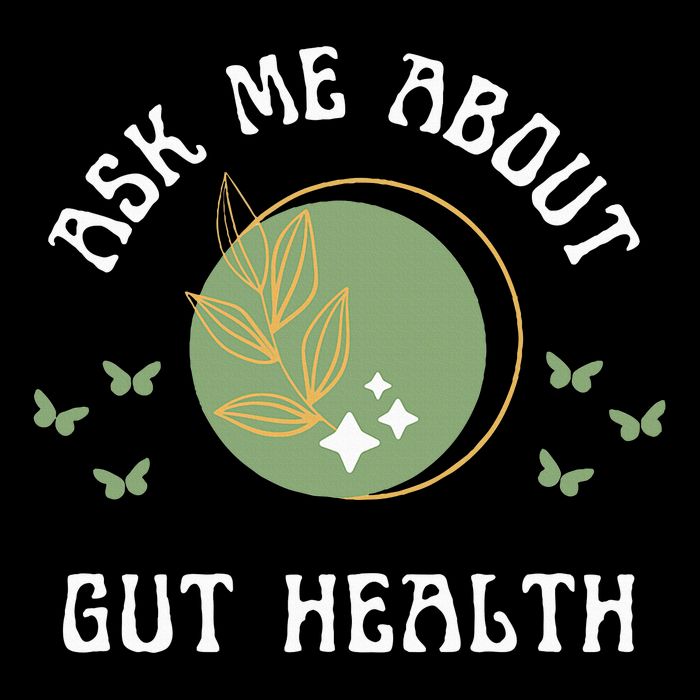 Ask Me About Gut Health New Age Wellness And Healing Drawstring Bag