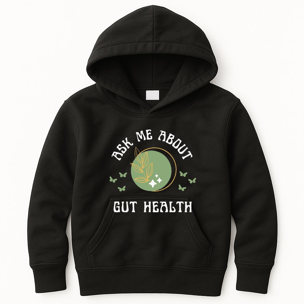Ask Me About Gut Health New Age Wellness And Healing Kids Hoodie
