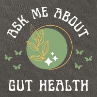 Ask Me About Gut Health New Age Wellness And Healing Cotton Canvas Backpack