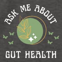 Ask Me About Gut Health New Age Wellness And Healing Vector Backpack