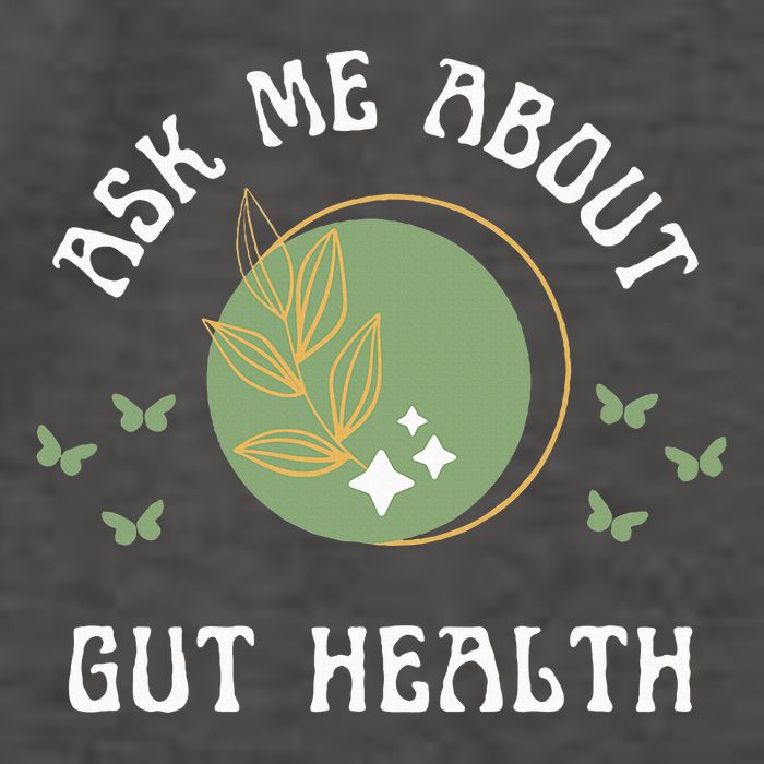 Ask Me About Gut Health New Age Wellness And Healing Vector Backpack